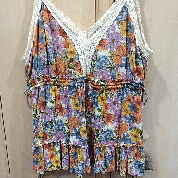 💥Angie Plus Size Boho Adjustable Tank Top - Picture 15 of 17